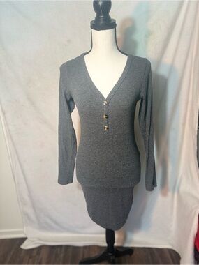🩶 Fashion Nova Gray Long Sleeve Dress 🩶